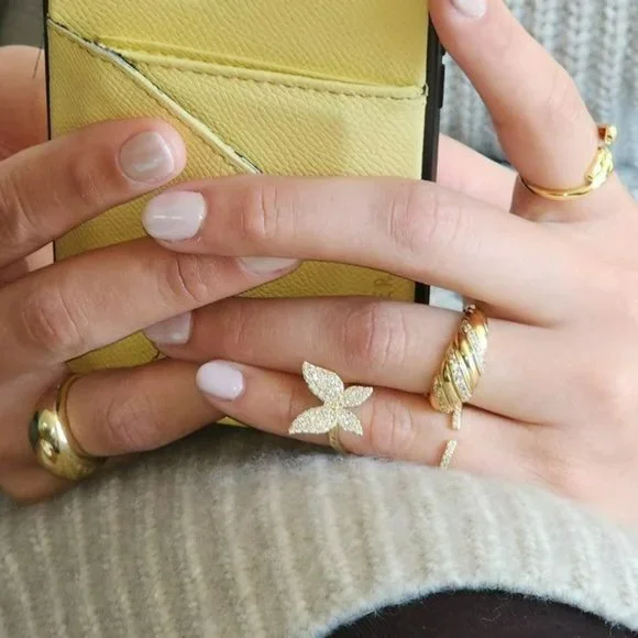 Size‎ 7 Womens Gold Plated Zircon Dome  Twisted Ring - Picture 4 of 14